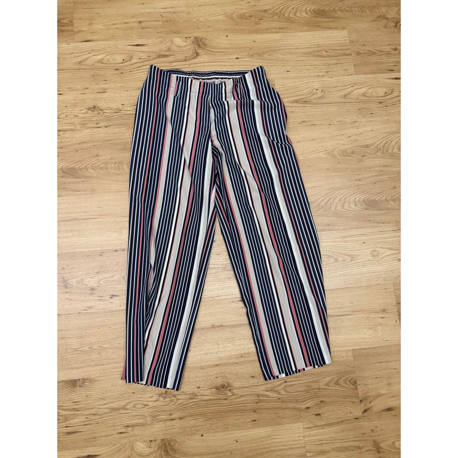Cato Pink And Navy Striped Pants